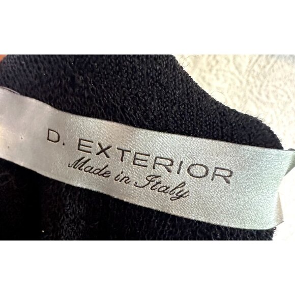 D. Exterior Made In Italy Scallop Trim Jacquard Small Black Tunic Whimsigoth - Picture 12 of 16